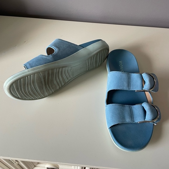 Vionic blue leather slides - Picture 3 of 3